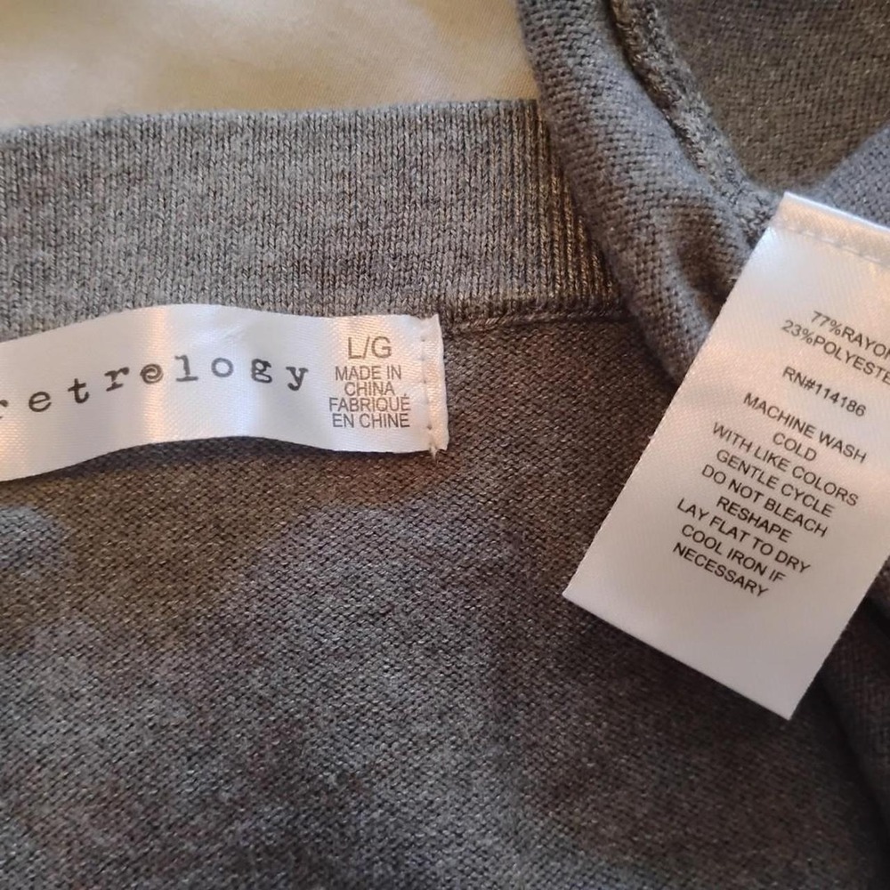 Retrology Grey Knit‎ Midi Skirt clean girl soft stretchy athleisure cozy preppy - Picture 6 of 6